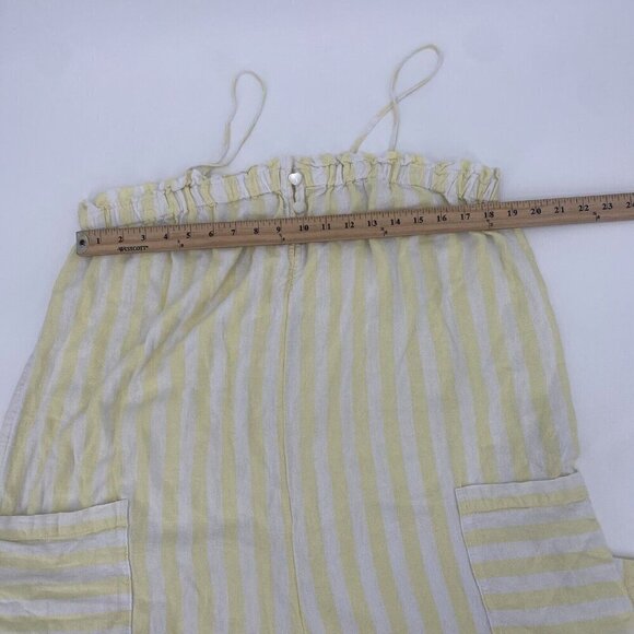 Stoney Clover Ln X Target Size Large Yellow White Stripe Linen Blend Jumpsuit - Picture 7 of 12